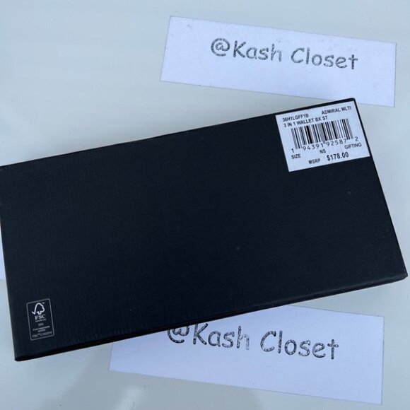Michael kors Men Wallet Card Case Gift box set Admiral Multi - Picture 5 of 6